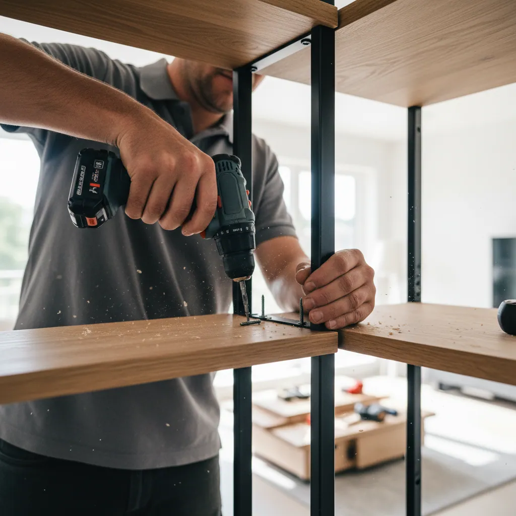 Furniture assembly inside a home