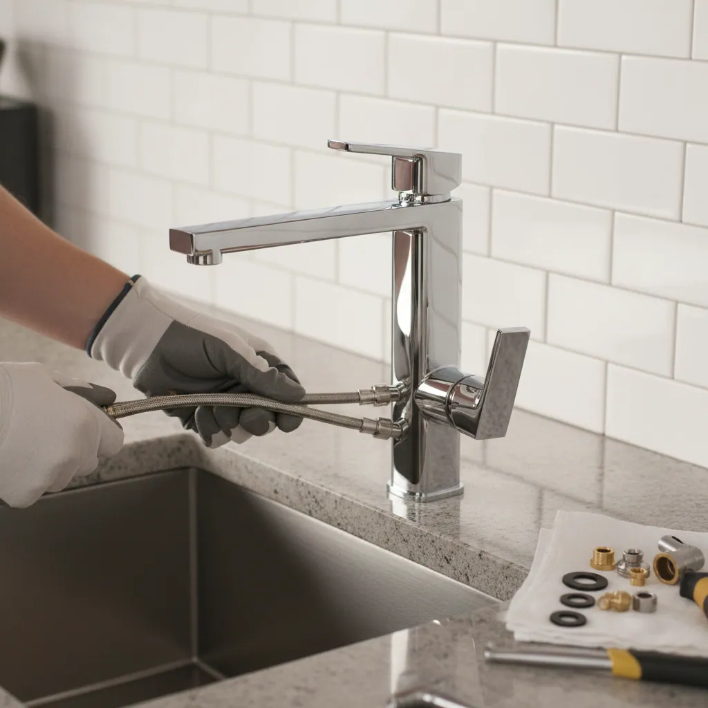Kitchen faucet installation
